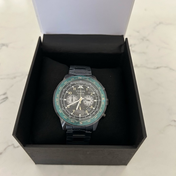 Citizen black stainless steel 48 mm new with tags watch